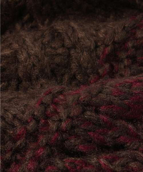 CIAOPANIC（チャオパニック）の「【Ciaopanic】　MIX編みスヌード（ストール/ショール・レディース・ブラック/グレー/レッド/ブラウン・FREE）」の7枚目の写真