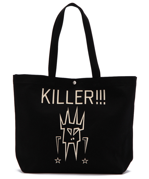 WACKO MARIA（ワコマリア）の「WACKO MARIA×PORTER 13AW PRINT TOTE BAG BASIC（ROCKET DEVIL MISSILE）（トートバッグ・メンズ・ホワイト/ブラック・ONE SIZE）」の2枚目の写真