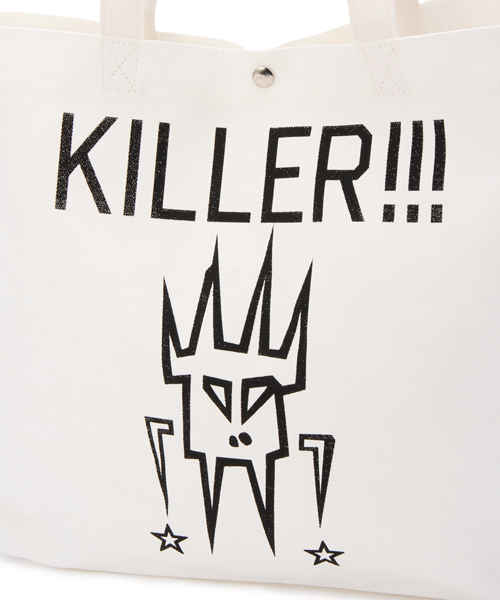 WACKO MARIA（ワコマリア）の「WACKO MARIA×PORTER 13AW PRINT TOTE BAG BASIC（ROCKET DEVIL MISSILE）（トートバッグ・メンズ・ホワイト/ブラック・ONE SIZE）」の8枚目の写真