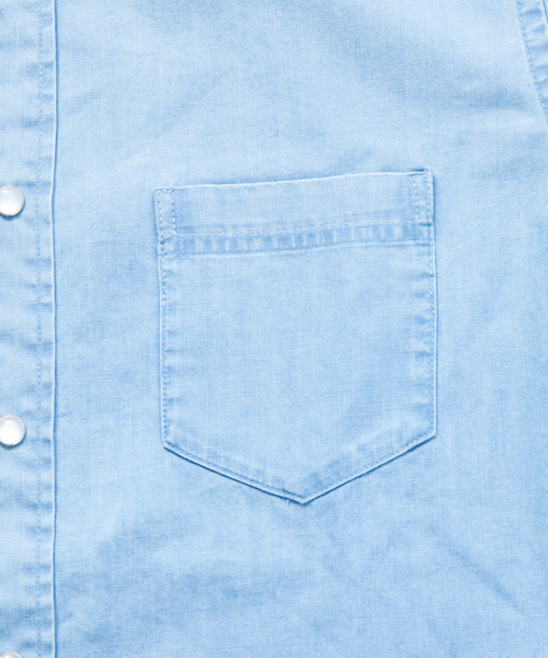 BEAUTY&YOUTH UNITED ARROWS（ビューティーアンドユースユナイテッドアローズ）の「BY ∴ 6オンス デニム レギュラーカラー シャツ◆（シャツ/ブラウス・メンズ・ライトブルー/ロイヤルブルー・LARGE/X-SMALL/X-LARGE/MEDIUM/SMALL）」の11枚目の写真