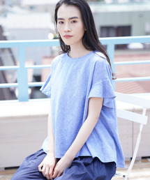 AMERICAN HOLIC | 麻混バックタックフレアブラウス(シャツ/ブラウス)