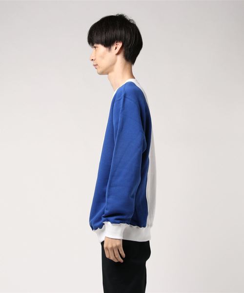 FTC（エフティーシー）の「COLOR BLOCKED CREW NECK（スウェット・メンズ・ホワイト/ブラック・SMALL/MEDIUM/LARGE/X-LARGE）」の3枚目の写真