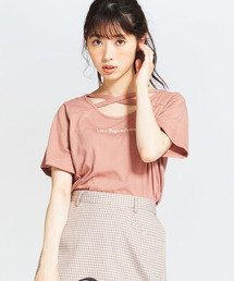 WEGO/クロス刺繍ロゴTシャツ