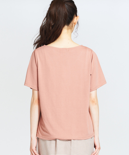 WEGO（ウィゴー）の「WEGO/クロス刺繍ロゴTシャツ（Tシャツ/カットソー・レディース・ピンク/ブラック・FREE）」の11枚目の写真