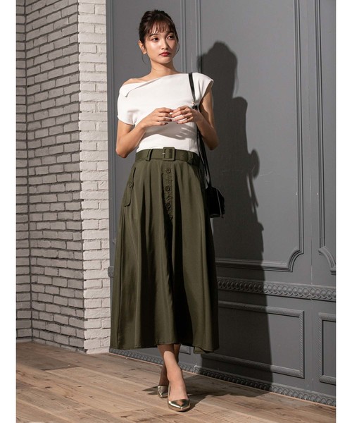 fifth（フィフス）の「ウエストベルトフレアロングスカート（スカート