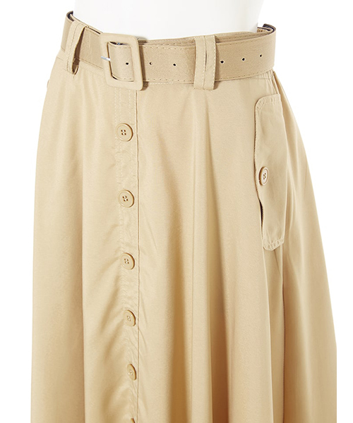 fifth（フィフス）の「ウエストベルトフレアロングスカート（スカート