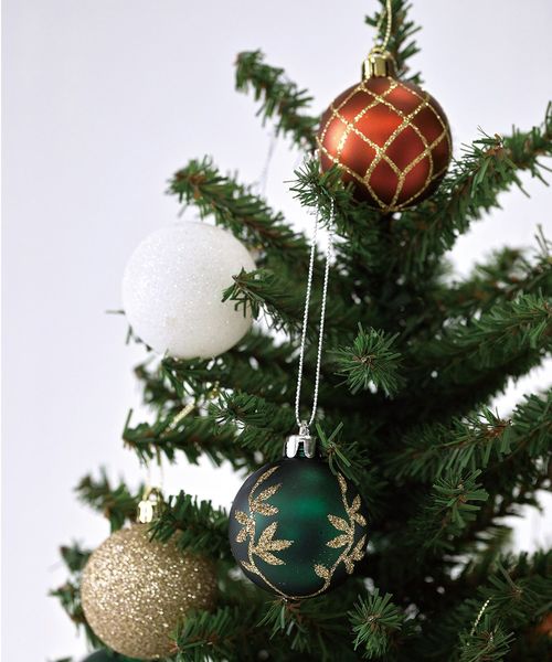 SPICE OF LIFE(スパイス オブ ライフ)の「クリスマス パーティーオーナメント 5cmボール17個セット(インテリアアクセサリー)」|レッド