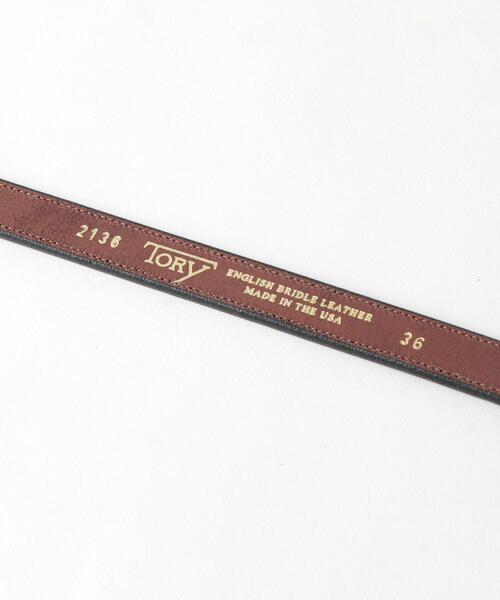 TORY LEATHER(トリーレザー)の「<TORY LEATHER> STITCHED BELT/ベルト(ベルト・メンズ・ダークブラウン/ブラック・32inch/34inch/36inch)」の3枚目の写真