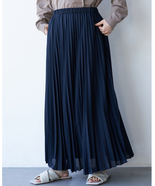 AMERICAN HOLIC(アメリカンホリック)の「フレアプリーツスカート(スカート・レディース・ライトグレー/ネイビー/その他/マルチ/ラベンダー/チェック/ブラック系その他5・MEDIUM/LARGE)」の4枚目の写真