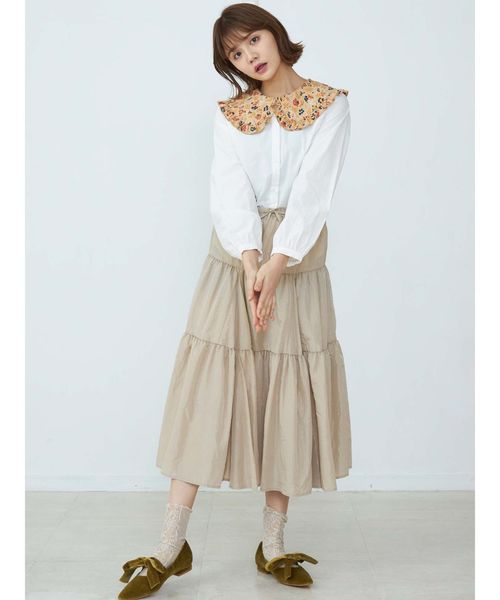 merry jenny（メリージェニー）の「flowerフリルカラーブラウス（シャツ/ブラウス・レディース・ブラック/オフホワイト/ピンク・FREE）」の10枚目の写真