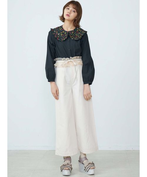 merry jenny（メリージェニー）の「flowerフリルカラーブラウス（シャツ/ブラウス・レディース・ブラック/オフホワイト/ピンク・FREE）」の21枚目の写真