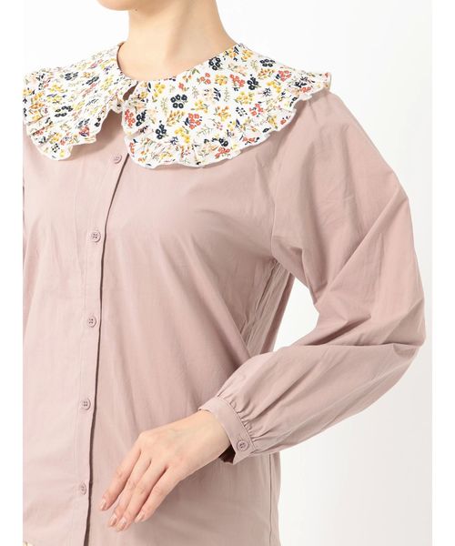 merry jenny（メリージェニー）の「flowerフリルカラーブラウス（シャツ/ブラウス・レディース・ブラック/オフホワイト/ピンク・FREE）」の15枚目の写真