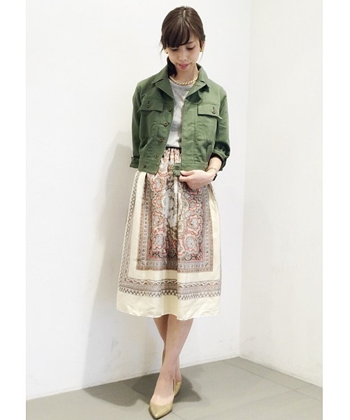 EDIT. FOR LULU(エディットフォールル)の「◆アーミー アイクジャケット(ミリタリージャケット・レディース・カーキ・FREE)」の7枚目の写真