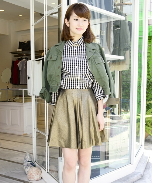 EDIT. FOR LULU(エディットフォールル)の「◆アーミー アイクジャケット(ミリタリージャケット・レディース・カーキ・FREE)」の15枚目の写真