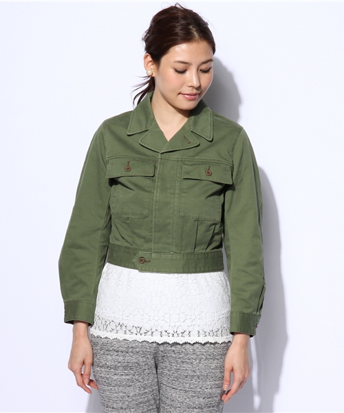 EDIT. FOR LULU(エディットフォールル)の「◆アーミー アイクジャケット(ミリタリージャケット・レディース・カーキ・FREE)」の8枚目の写真