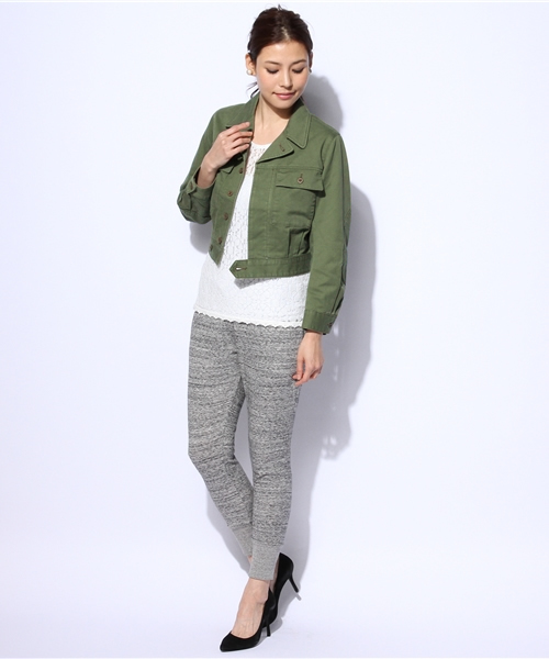 EDIT. FOR LULU(エディットフォールル)の「◆アーミー アイクジャケット(ミリタリージャケット・レディース・カーキ・FREE)」の11枚目の写真