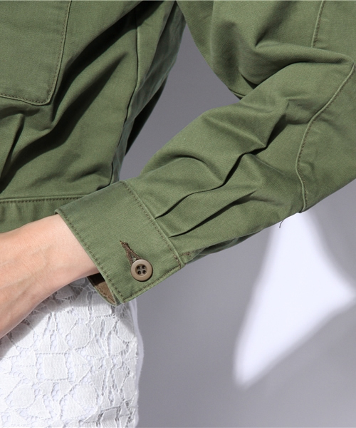 EDIT. FOR LULU(エディットフォールル)の「◆アーミー アイクジャケット(ミリタリージャケット・レディース・カーキ・FREE)」の13枚目の写真