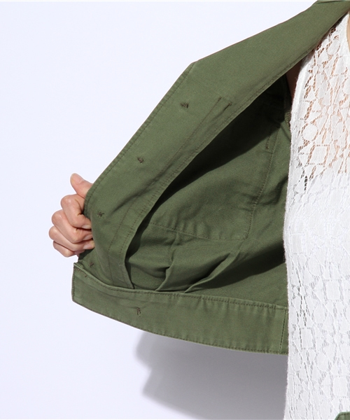 EDIT. FOR LULU(エディットフォールル)の「◆アーミー アイクジャケット(ミリタリージャケット・レディース・カーキ・FREE)」の4枚目の写真