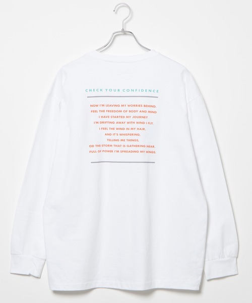 DING（ディング）の「DING/SHOCKロングTシャツ（Tシャツ/カットソー・レディース・ブルー/ブラック/ホワイト・FREE）」の14枚目の写真