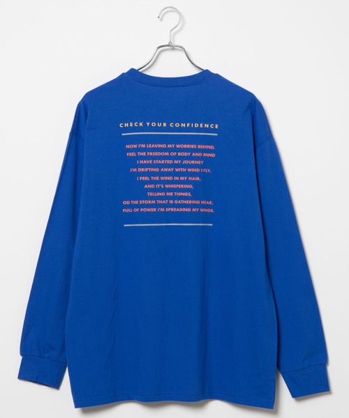 DING（ディング）の「DING/SHOCKロングTシャツ（Tシャツ/カットソー・レディース・ブルー/ブラック/ホワイト・FREE）」の18枚目の写真