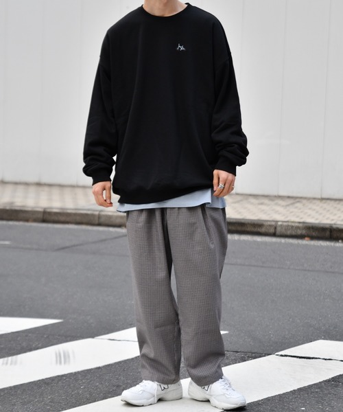 kutir(クティール)の「チャリ裏毛スウェット(スウェット・メンズ・ブラック/ダークグリーン/パープル/オフホワイト・SMALL/MEDIUM/LARGE)」の5枚目の写真