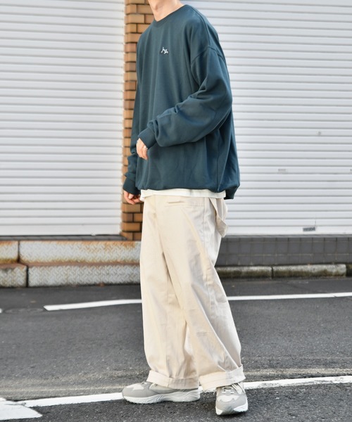 kutir(クティール)の「チャリ裏毛スウェット(スウェット・メンズ・ブラック/ダークグリーン/パープル/オフホワイト・SMALL/MEDIUM/LARGE)」の6枚目の写真