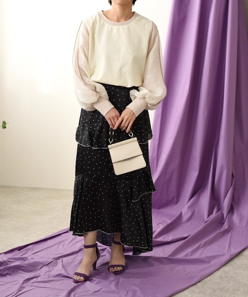 Eimee Law(エイミーロウ)の「パイピングシアースリーブPO(Tシャツ/カットソー・レディース・アイボリー/ブラック/オリーブ・38)」の16枚目の写真