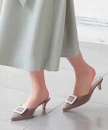 KOBE LETTUCE | スクエアモチーフポインテッドトゥミュールサンダル(サンダル)