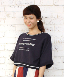 mystic | ライン入りプリントプルオーバー(Tシャツ/カットソー)