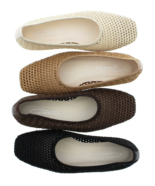 JELLY BEANS(ジェリービーンズ)の「メッシュフラットパンプス【Made in Japn】(103-58811)JELLY BEANS Riche(ジェリービーンズ リッシェ)(パンプス・レディース・ブラック/アイボリー/ベージュ/ブラウン・22.5/23/23.5/24/24.5)」の9枚目の写真