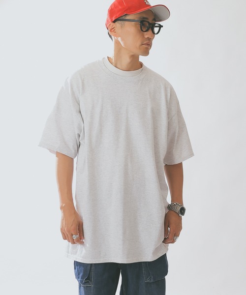 Champion（チャンピオン）の「Champion T525C 6oz S/S スタンダード Tシャツ（Tシャツ/カットソー・メンズ・オートミール/グリーン/オレンジ/ブラック/ホワイト/チャコールグレー/パープル/ネイビー/グレー/ブルー/レッド/マルーン・M/L/S/XL/XXL）」の6枚目の写真