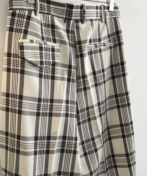 chuclla（チュクラ）の「【chuclla】チェック タックスラックス chw1103（スラックス・レディース・ホワイト/カーキ・S/M）」の17枚目の写真