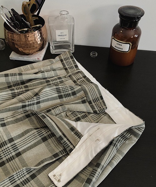 chuclla（チュクラ）の「【chuclla】チェック タックスラックス chw1103（スラックス・レディース・ホワイト/カーキ・S/M）」の19枚目の写真