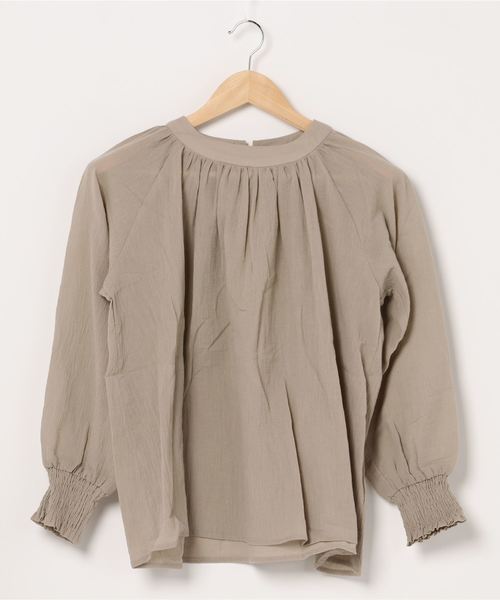 Culture Medium（カルチャーミディアム）の「楊柳ガーゼ ギャザーブラウス（シャツ/ブラウス・レディース・ホワイト/ミント/ベージュ/ブラック・FREE）」の2枚目の写真