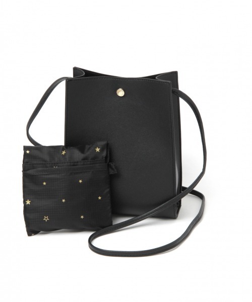 GLOBAL WORK（グローバルワーク）の「エコバッグ付ショルダー/882811（ショルダーバッグ・レディース・オフホワイト/ブラック/ライトブルー・FREE）」の19枚目の写真