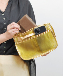 cache cache（カシュ カシュ）の「カシュカシュ cachecache / メタリックチュールバッグインバッグ（エコバッグ/サブバッグ）」