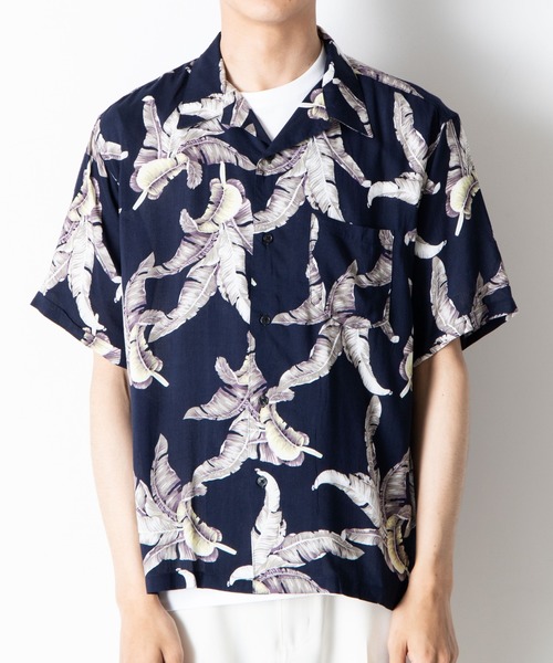 WEGO（ウィゴー）の「WEGO/半袖アロハシャツ（シャツ/ブラウス・メンズ・ホワイト/ネイビー/ブラック・MEDIUM/LARGE）」の15枚目の写真