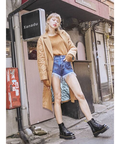 jouetie（ジュエティ）の「キルティングスイッチコート（チェスターコート・レディース・ブラック/ベージュ/ピンク/グリーン/カーキ・MEDIUM）」の7枚目の写真