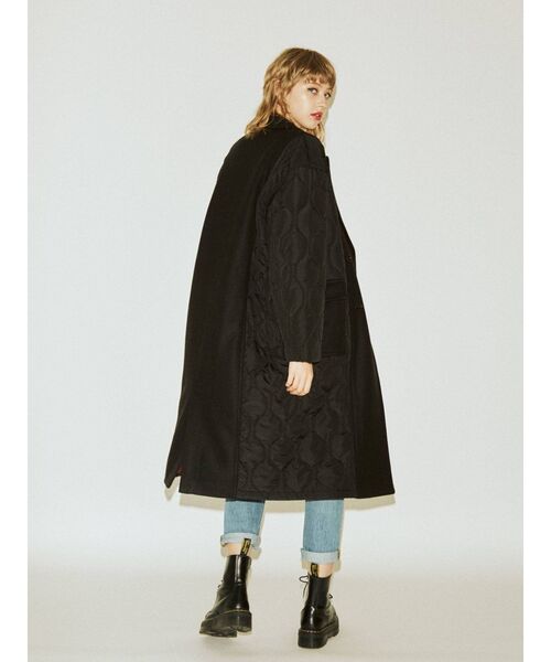 jouetie（ジュエティ）の「キルティングスイッチコート（チェスターコート・レディース・ブラック/ベージュ/ピンク/グリーン/カーキ・MEDIUM）」の10枚目の写真