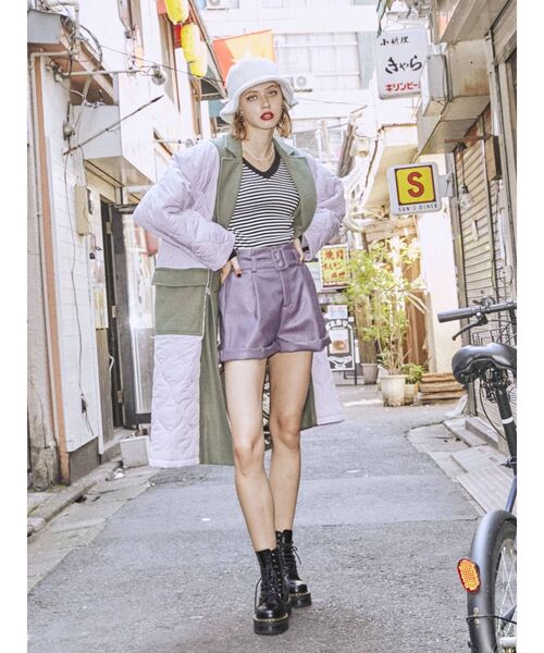 jouetie（ジュエティ）の「キルティングスイッチコート（チェスターコート・レディース・ブラック/ベージュ/ピンク/グリーン/カーキ・MEDIUM）」の15枚目の写真