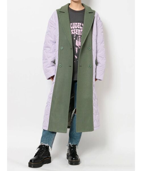 jouetie（ジュエティ）の「キルティングスイッチコート（チェスターコート・レディース・ブラック/ベージュ/ピンク/グリーン/カーキ・MEDIUM）」の19枚目の写真