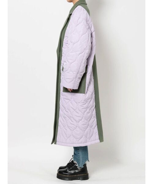 jouetie（ジュエティ）の「キルティングスイッチコート（チェスターコート・レディース・ブラック/ベージュ/ピンク/グリーン/カーキ・MEDIUM）」の21枚目の写真
