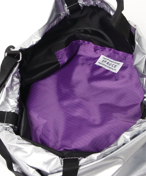 SPRUCE（スプルース）の「EM:SPRUCE/メタリック巾着トート（トートバッグ・レディース・ブラック/シルバー/ゴールド/クリア・FREE）」の9枚目の写真