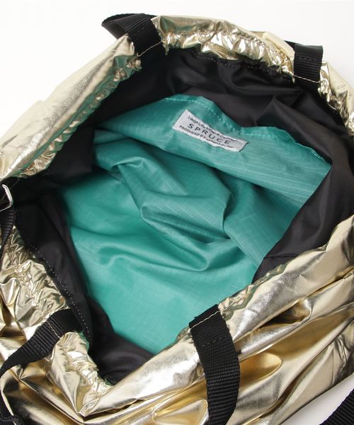 SPRUCE（スプルース）の「EM:SPRUCE/メタリック巾着トート（トートバッグ・レディース・ブラック/シルバー/ゴールド/クリア・FREE）」の10枚目の写真