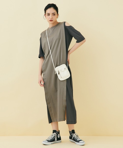 STUDIOUS（ステュディオス）の「【STUDIOUS】ショルダースリットTEEワンピース（ワンピース・レディース・ブラック/マルチ・FREE）」の15枚目の写真