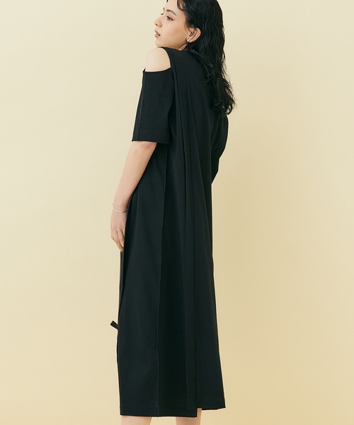 STUDIOUS（ステュディオス）の「【STUDIOUS】ショルダースリットTEEワンピース（ワンピース・レディース・ブラック/マルチ・FREE）」の19枚目の写真