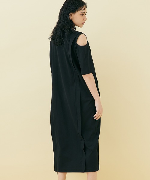 STUDIOUS（ステュディオス）の「【STUDIOUS】ショルダースリットTEEワンピース（ワンピース・レディース・ブラック/マルチ・FREE）」の7枚目の写真