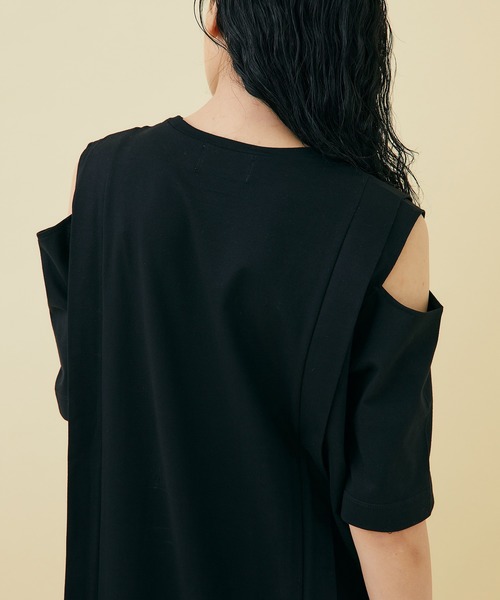 STUDIOUS（ステュディオス）の「【STUDIOUS】ショルダースリットTEEワンピース（ワンピース・レディース・ブラック/マルチ・FREE）」の10枚目の写真