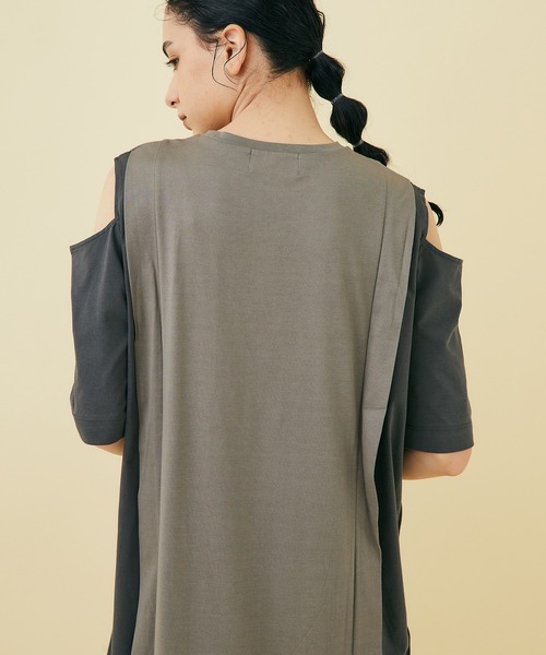 STUDIOUS（ステュディオス）の「【STUDIOUS】ショルダースリットTEEワンピース（ワンピース・レディース・ブラック/マルチ・FREE）」の11枚目の写真