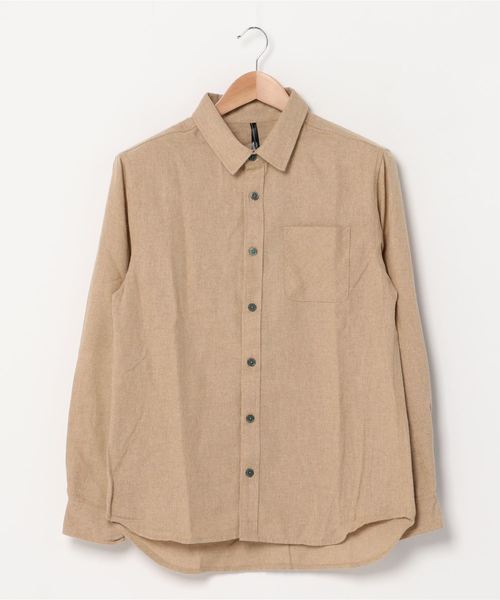 VIBGYOR(ヴィブジョー)の「VIBGYOR Select/ 無地ネルシャツ(シャツ/ブラウス・メンズ・ホワイト/ブラック/ベージュ/その他/その他1・MEDIUM/LARGE/X-LARGE)」の1枚目の写真